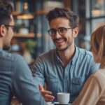 Three persons having a meaningful conversation, demonstrating strong communication skills in a relationship.